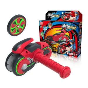 Newest Magic Gyro Infinite Cyclotron Speed Up Wheel Gyroscope Toy with Motorcycle Launcher Spinning Top Toys for Children Gift