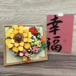 3D Floral Picture Frame Building Blocks DIY New Year Home Decor with Mini Bricks Creative Wall Art And Wedding Anniversary Gifts - Image 4