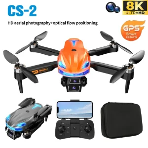 NEW Cs-2 Mini GPS Drone 8K HD Dual Cameras Obstacle Avoidance Optical Flow Localization Brushless Foldable Quadcopter Toys Gifts
