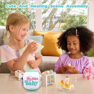 Mini Egg Baby 5 Surprise Mini Toy Mystery Capsule Collectible Toys Doll House Blind Ball Miniature Toy Children Birthday Gifts